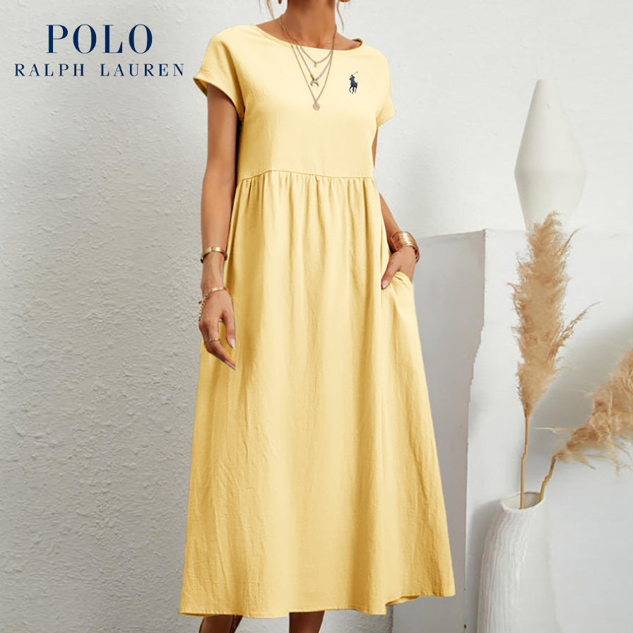 RL – Elegante vestido de mujer en algodón y lino | Ligero y chic