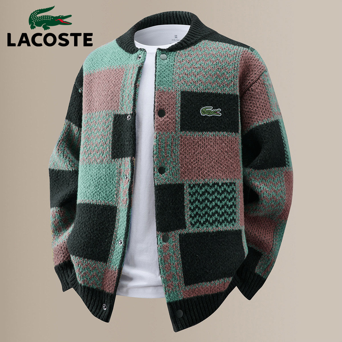 Suéter de punto de cachemir informal para hombre