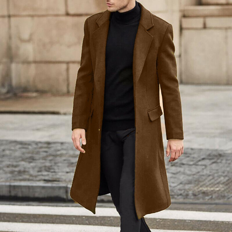 Manteau Long Classique pour Homme – Élégance Urbaine
