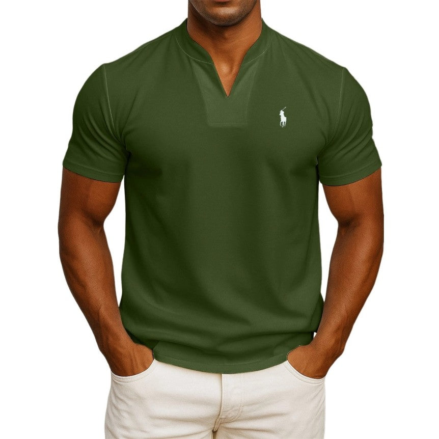 Camiseta RL de estilo casual chic para hombre – Cuello en V