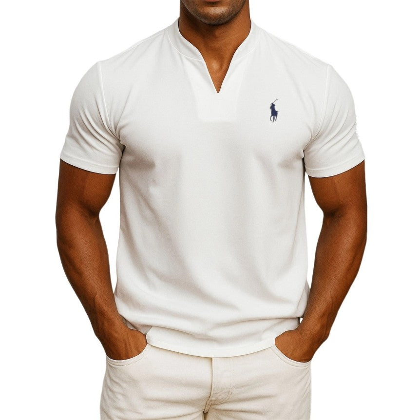 Camiseta RL de estilo casual chic para hombre – Cuello en V