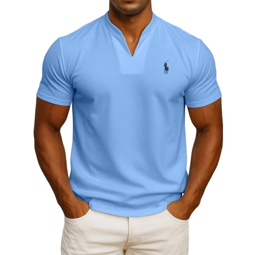 Camiseta RL de estilo casual chic para hombre – Cuello en V