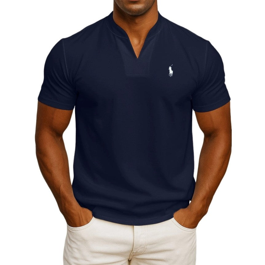 Camiseta RL de estilo casual chic para hombre – Cuello en V
