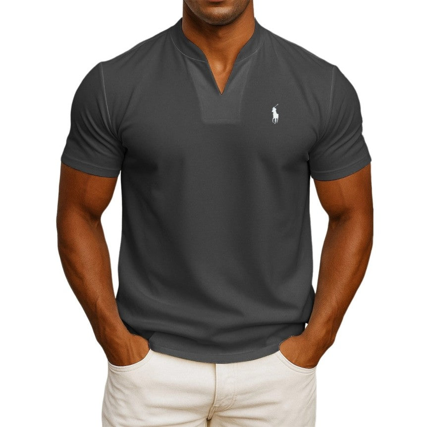 Camiseta RL de estilo casual chic para hombre – Cuello en V