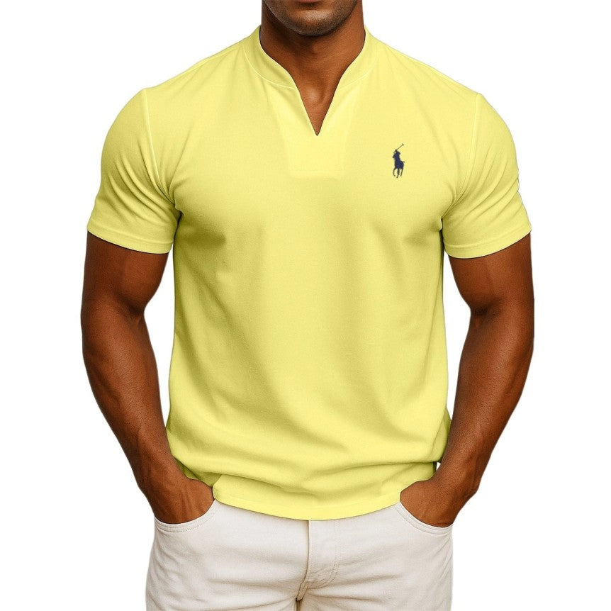 Camiseta RL de estilo casual chic para hombre – Cuello en V