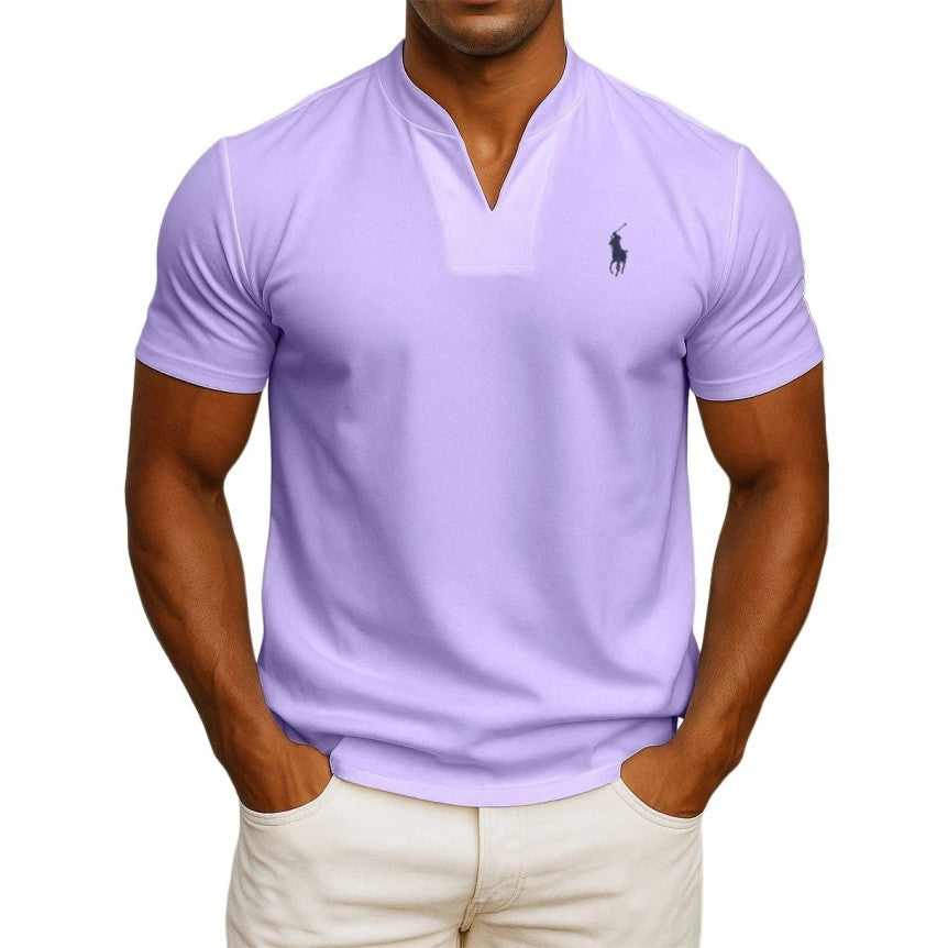 Camiseta RL de estilo casual chic para hombre – Cuello en V